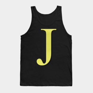 The Letter J in Shadowed Gold Tank Top